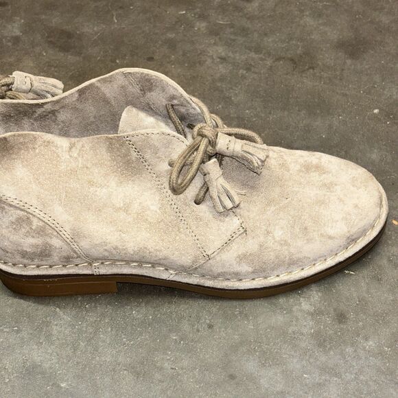 Hush Puppies Sz 6.5 Cyra Catelyn Suede Leather Chukka Ankle Boot Laced Up Casual - Picture 6 of 12